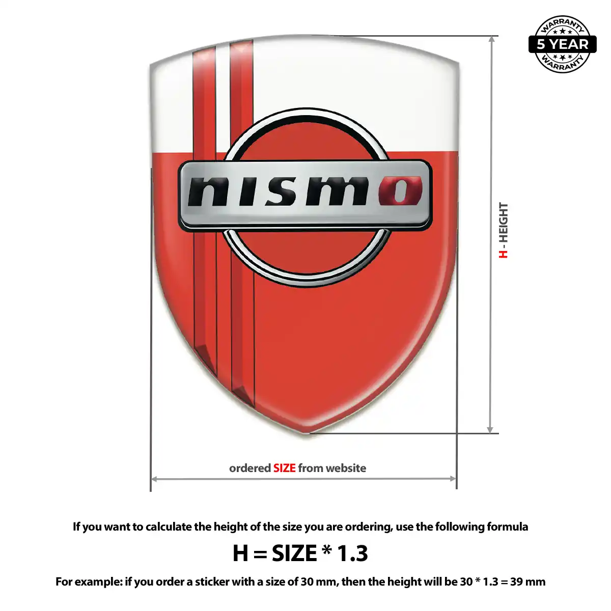 Nissan Domed Logo Sticker Outer Style