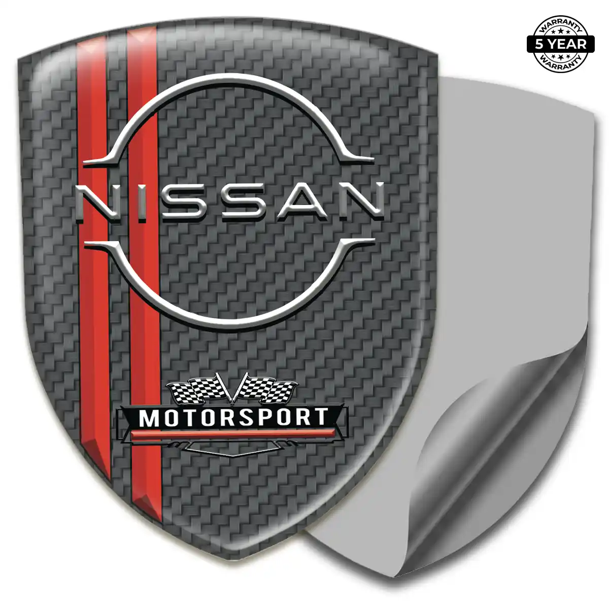 Nissan Domed Logo Sticker Refined Design