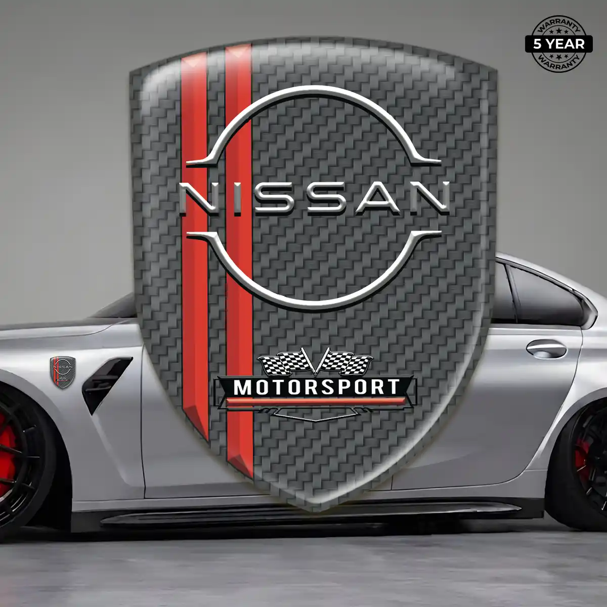 Nissan Domed Logo Sticker Refined Design