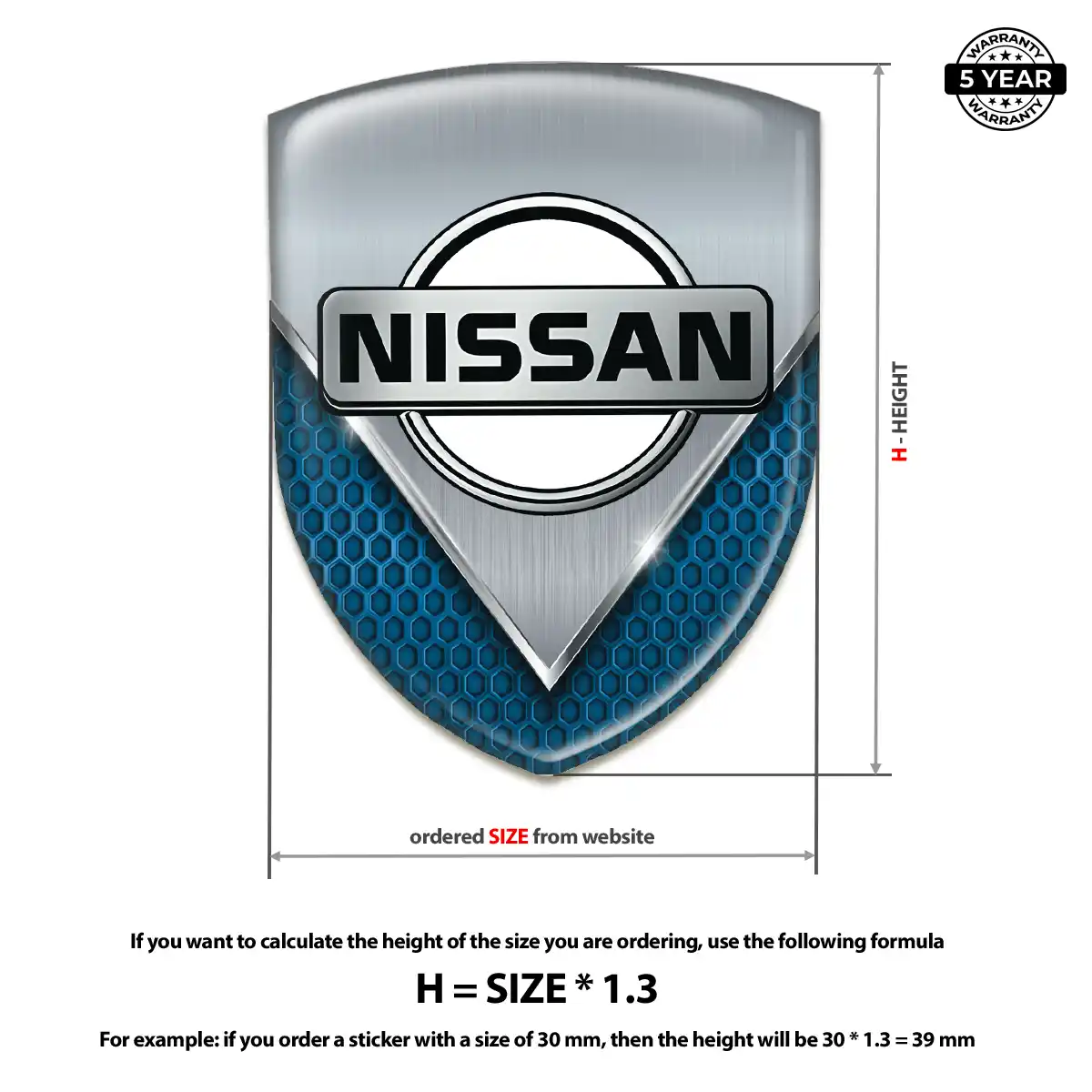 Nissan Domed Logo Sticker Signature Grade