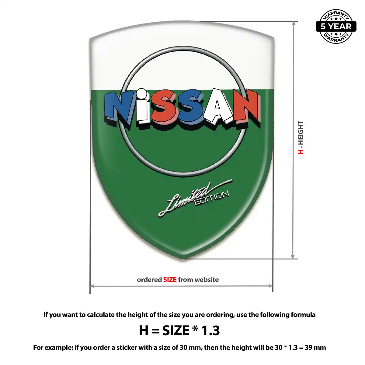 Nissan Domed Logo Sticker Sleek Style