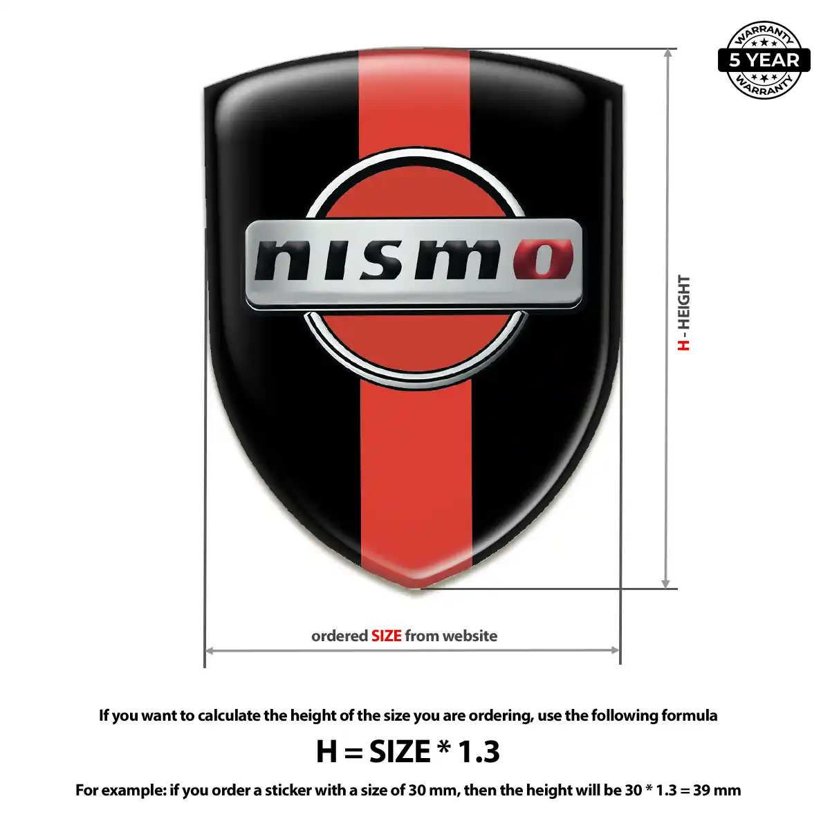 Nissan Domed Logo Sticker Street Tuning