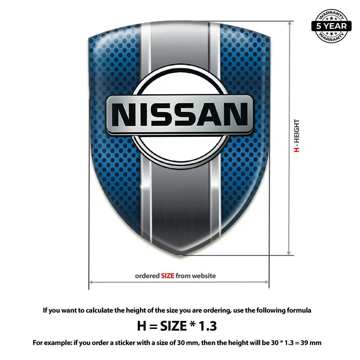Nissan Domed Logo Sticker Superior Craft