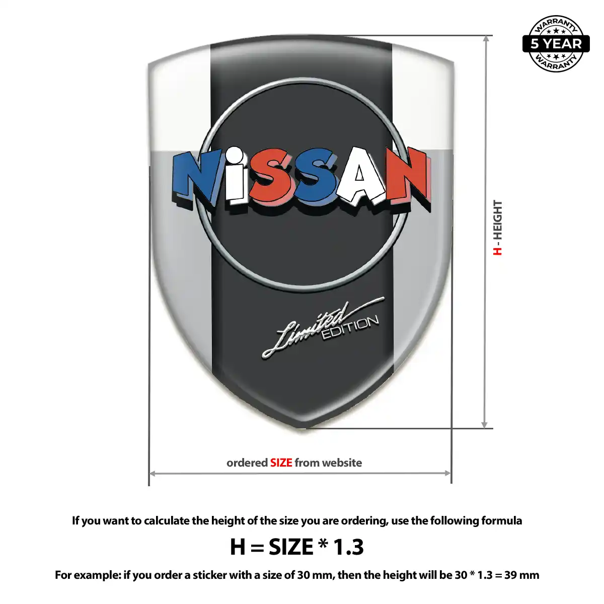 Nissan Emblem Badge Logo Opulent Line