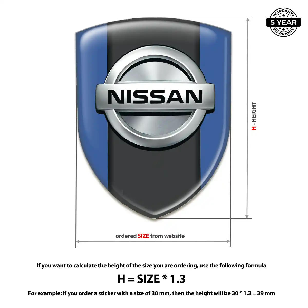 Nissan Emblem Badge Logo Outer Style