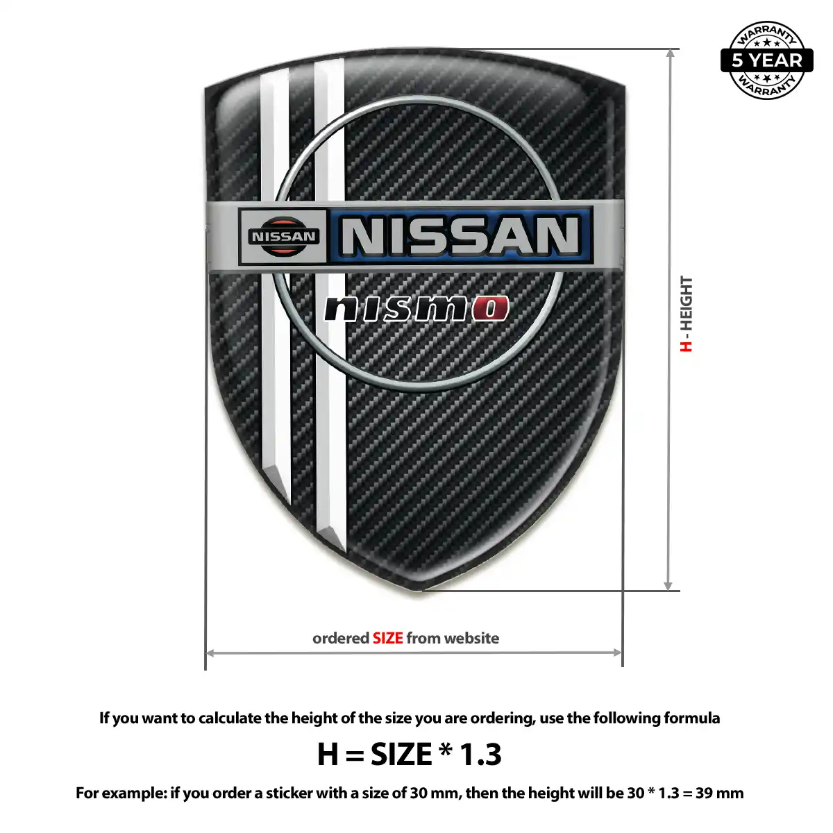 Nissan Emblem Badge Logo Premium Dome
