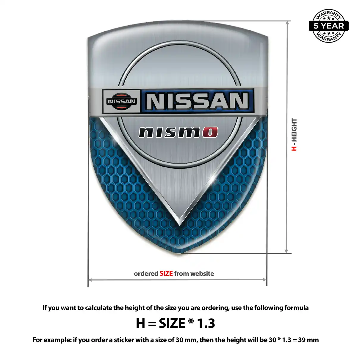 Nissan Emblem Crest Premium Dome