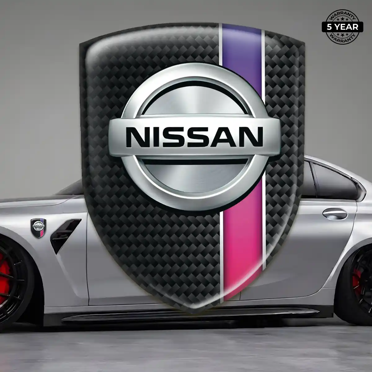 Nissan Emblem Domed Badge Cabin Style