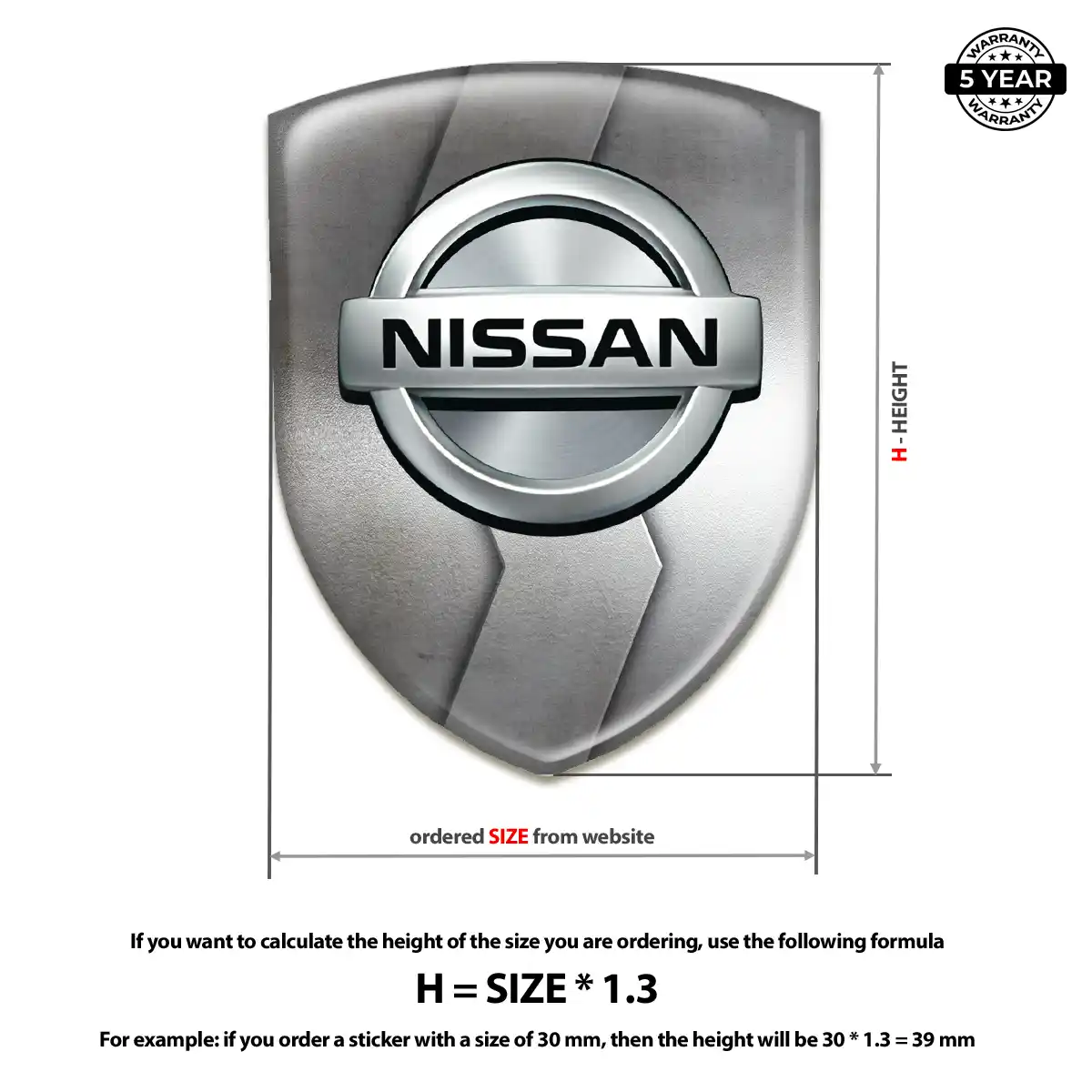 Nissan Emblem Domed Badge Deluxe Edition