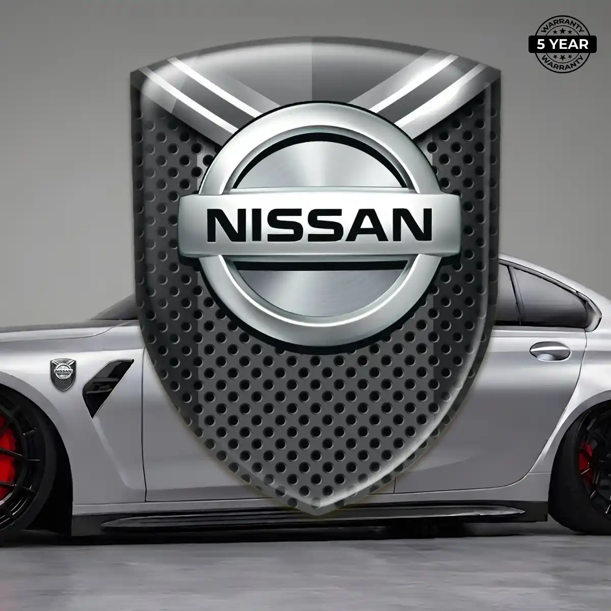 Nissan Emblem Domed Badge Elite Finish