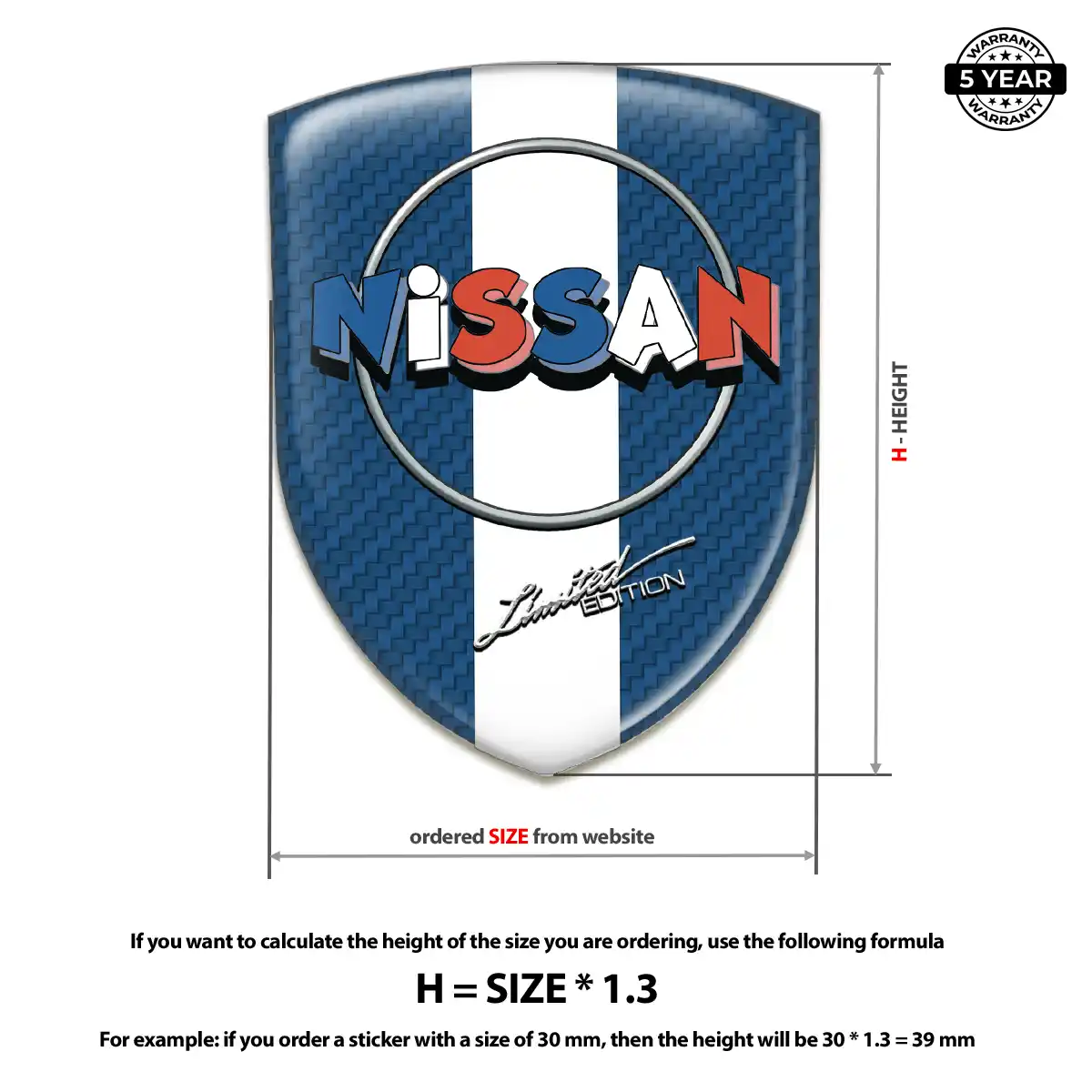 Nissan Emblem Domed Badge Interior Luxe