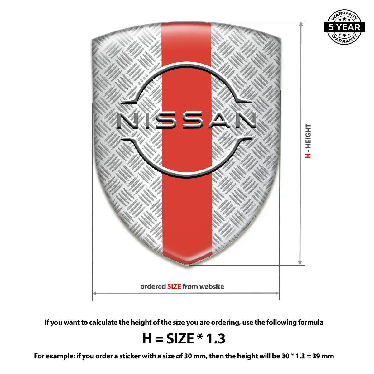 Nissan Emblem Domed Badge Opulent Line