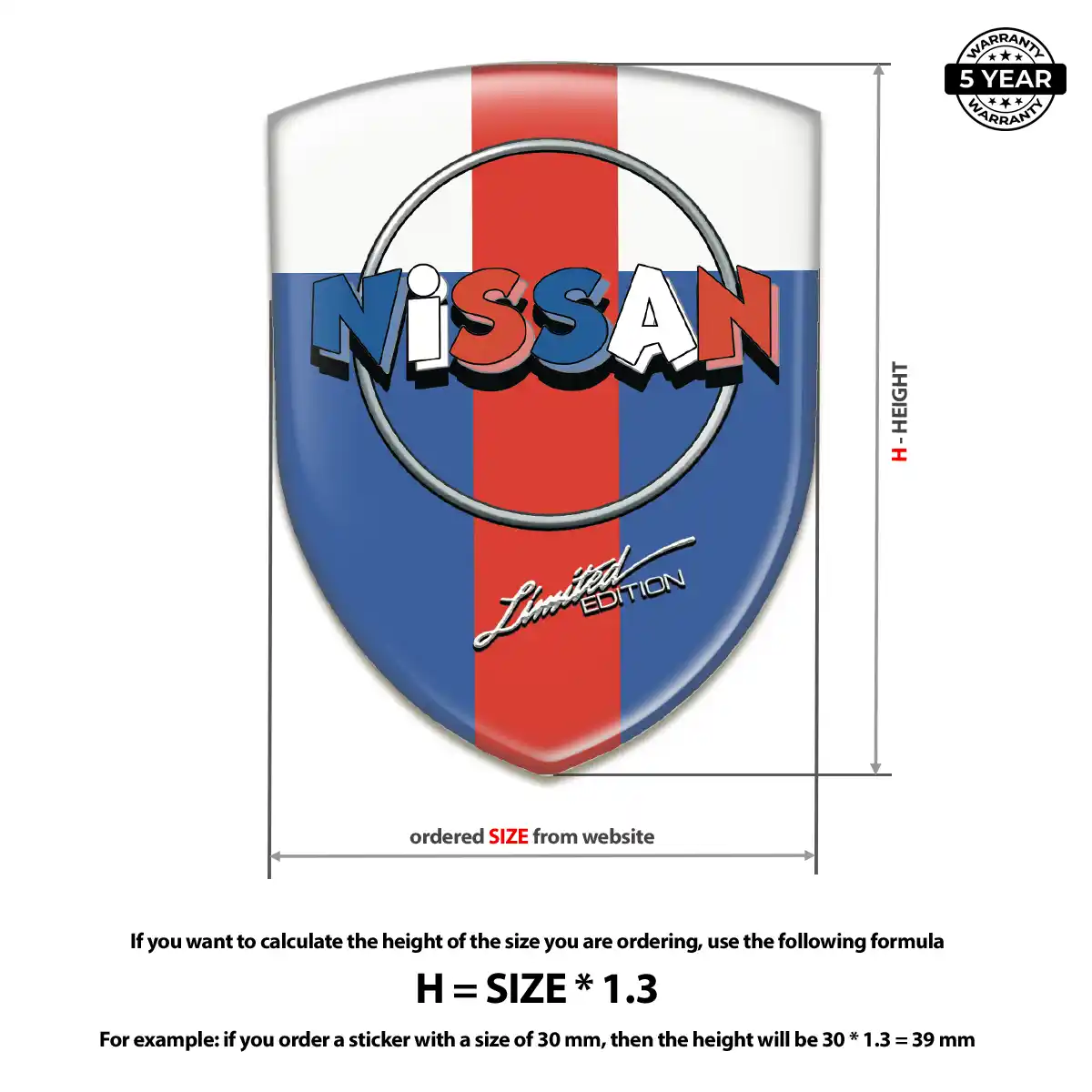 Nissan Emblem Domed Badge Outer Style