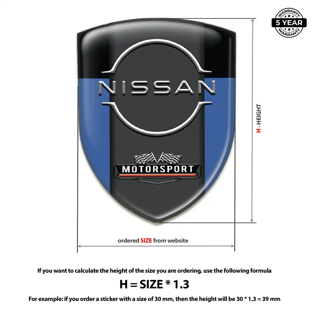 Nissan Emblem Domed Badge Premium Dome
