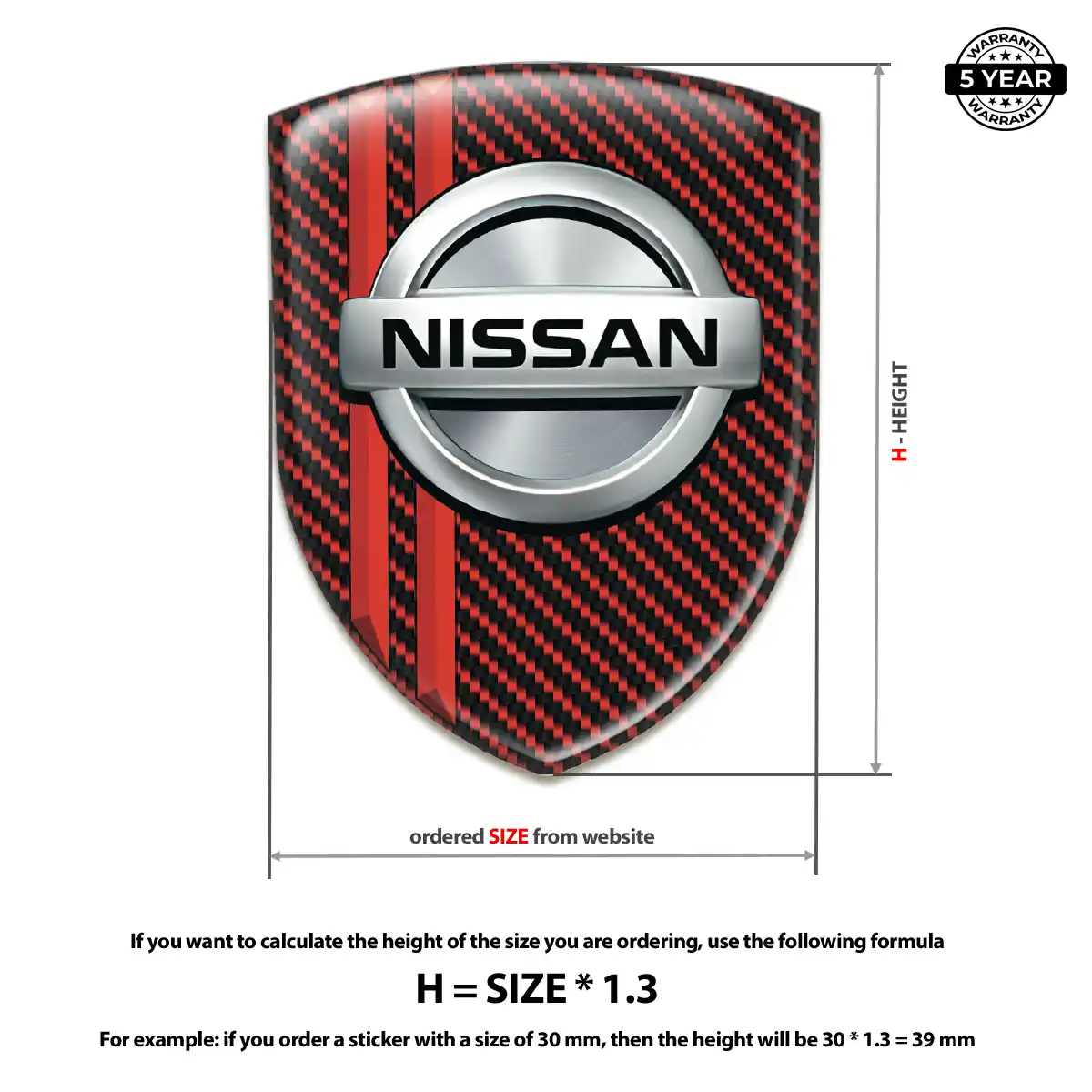 Nissan Emblem Domed Badge Prestige Line