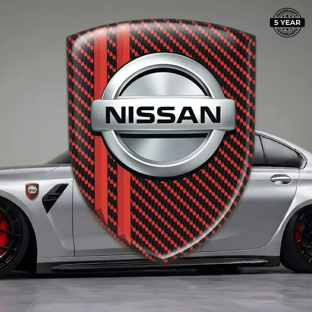 Nissan Emblem Domed Badge Prestige Line