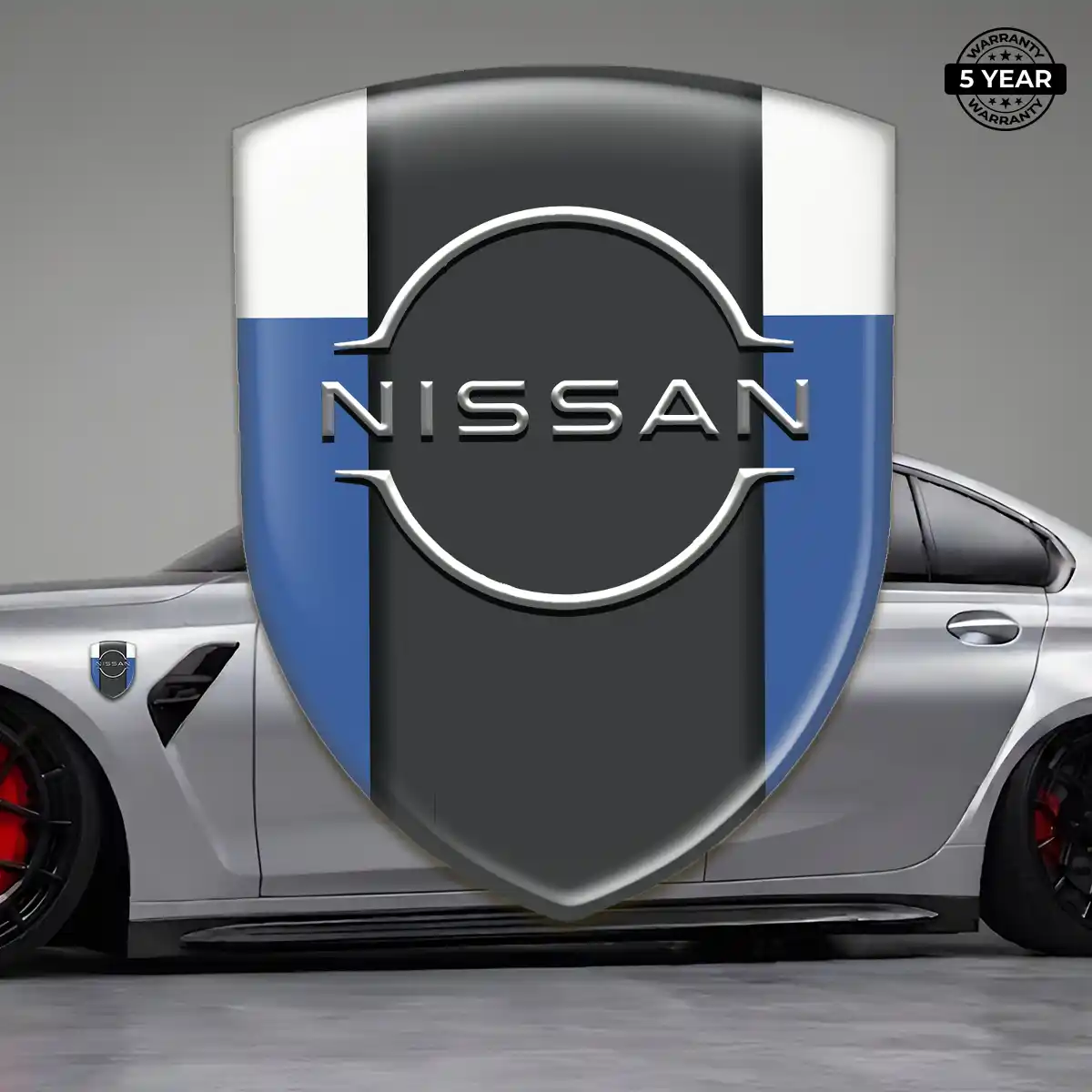 Nissan Emblem Domed Badge Refined Design