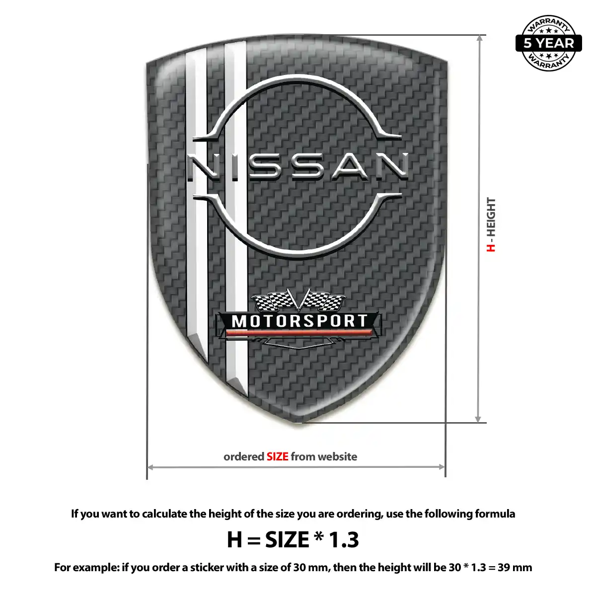 Nissan Emblem Domed Badge Resin Luxe