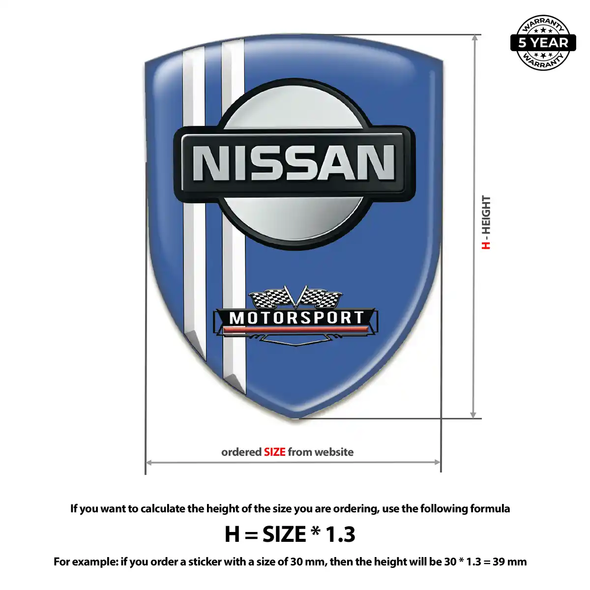 Nissan Emblem Domed Badge Signature Grade