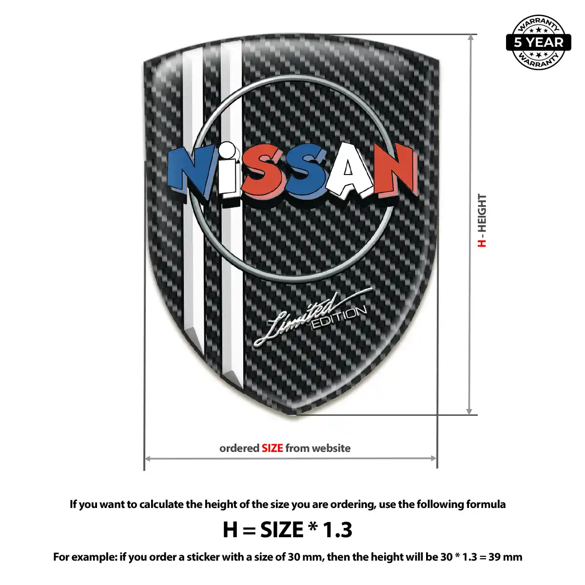 Nissan Emblem Domed Badge Sleek Style