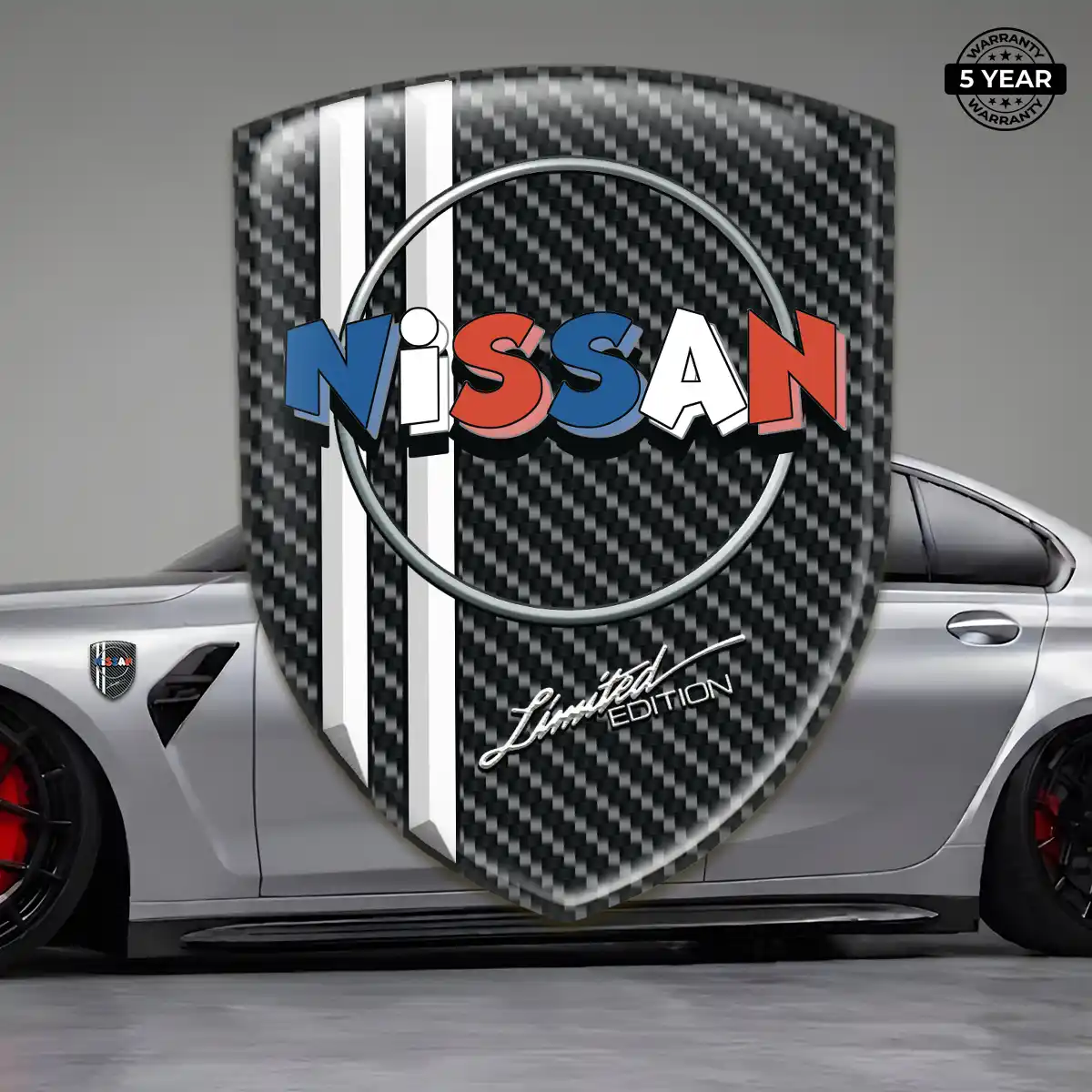 Nissan Emblem Domed Badge Sleek Style