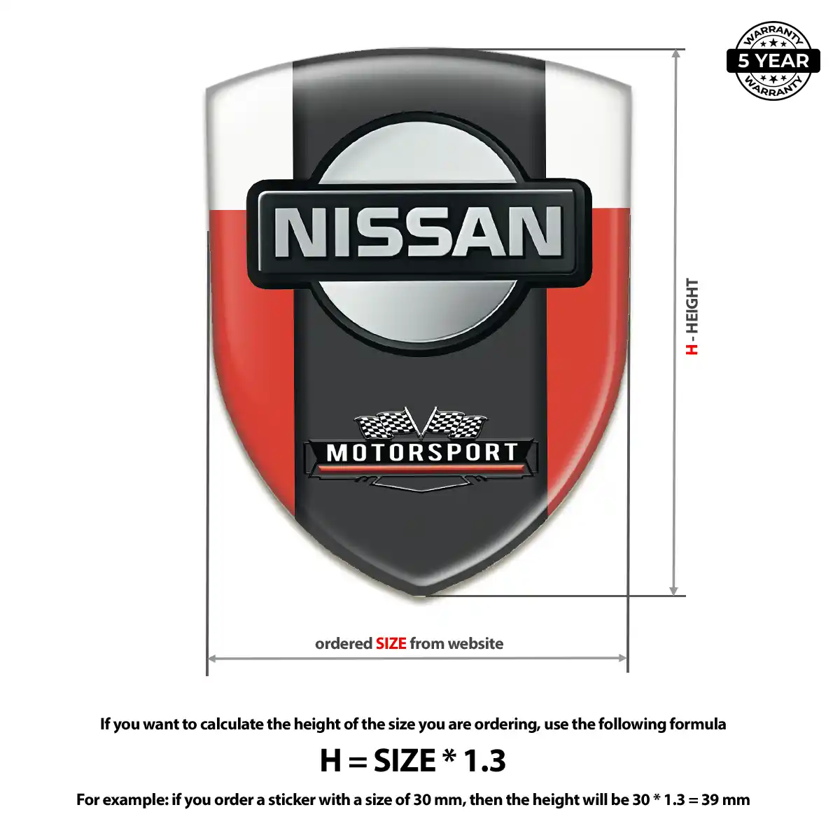 Nissan Emblem Domed Badge Street Tuning