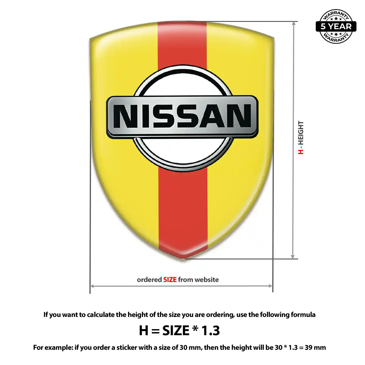 Nissan Emblem Domed Badge Superior Craft