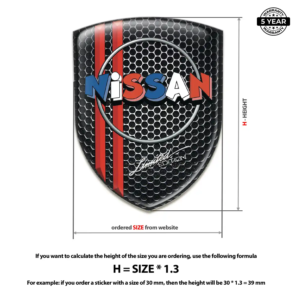 Nissan Emblem Shield Premium Dome