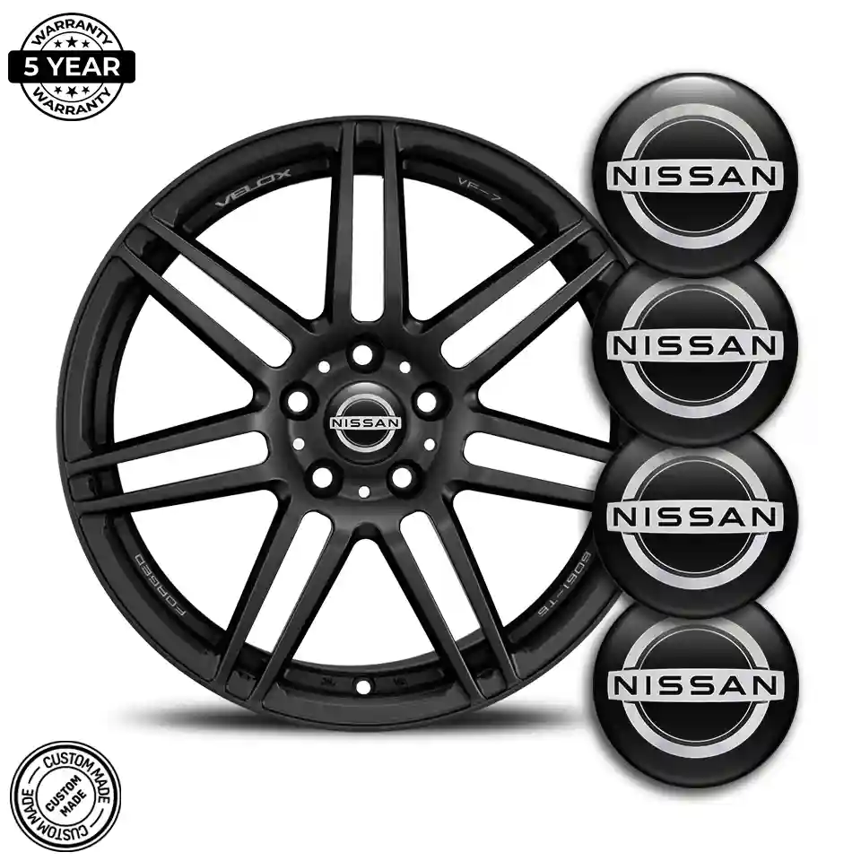 Nissan Emblem Wheel Center Caps Elite Finish