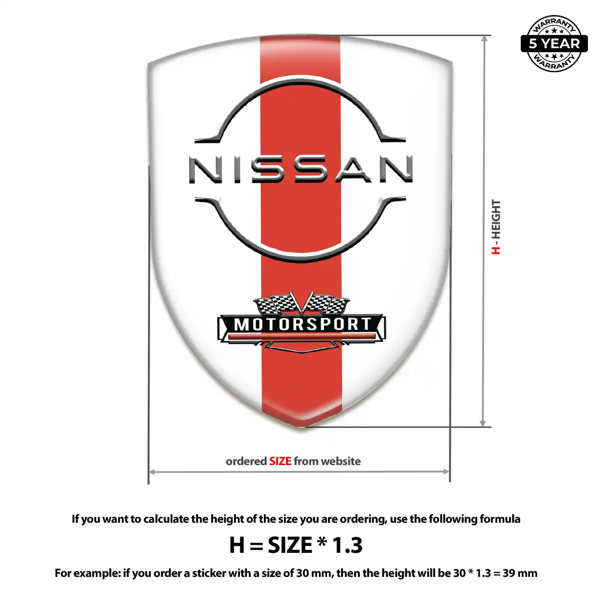 Nissan Epoxy Domed Sticker Deluxe Edition