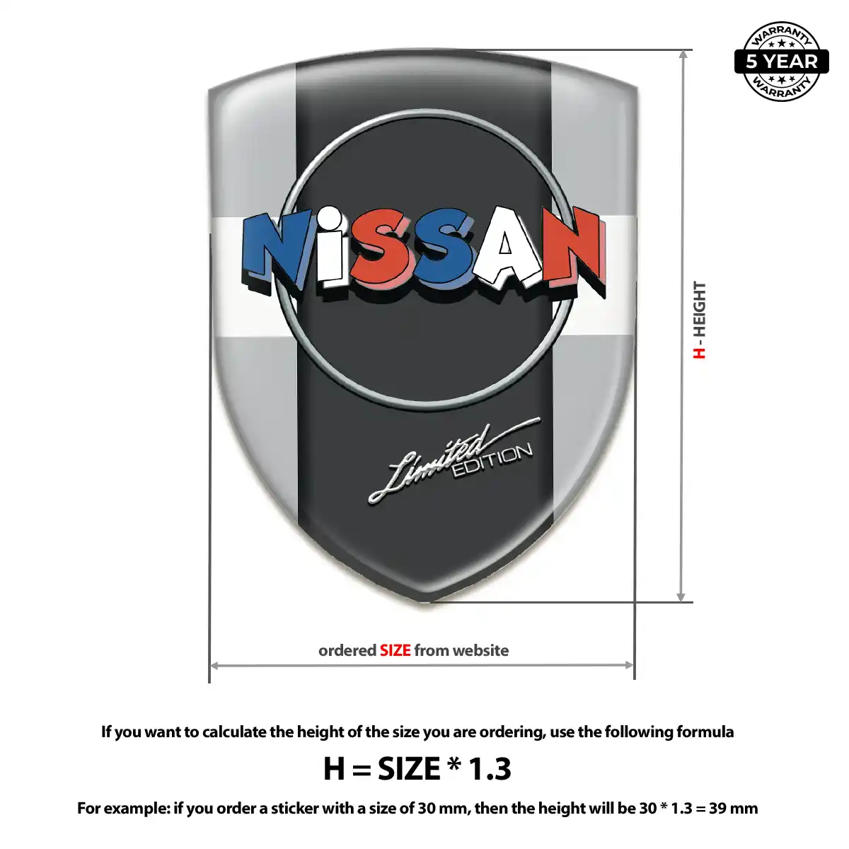 Nissan Epoxy Domed Sticker Elite Edition