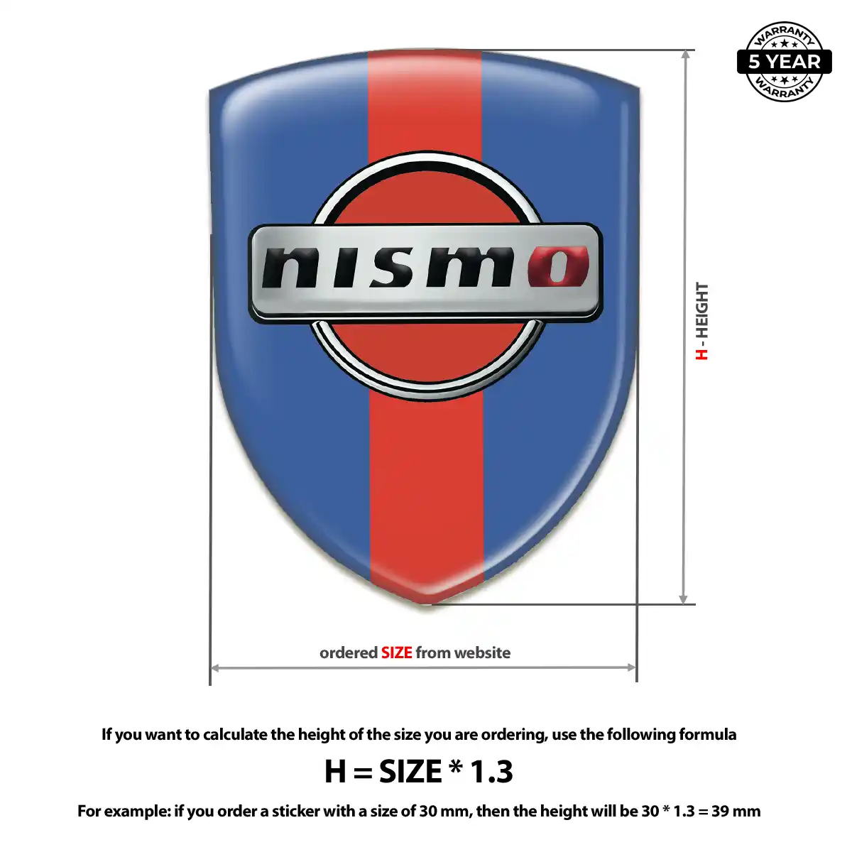 Nissan Epoxy Domed Sticker Interior Luxe