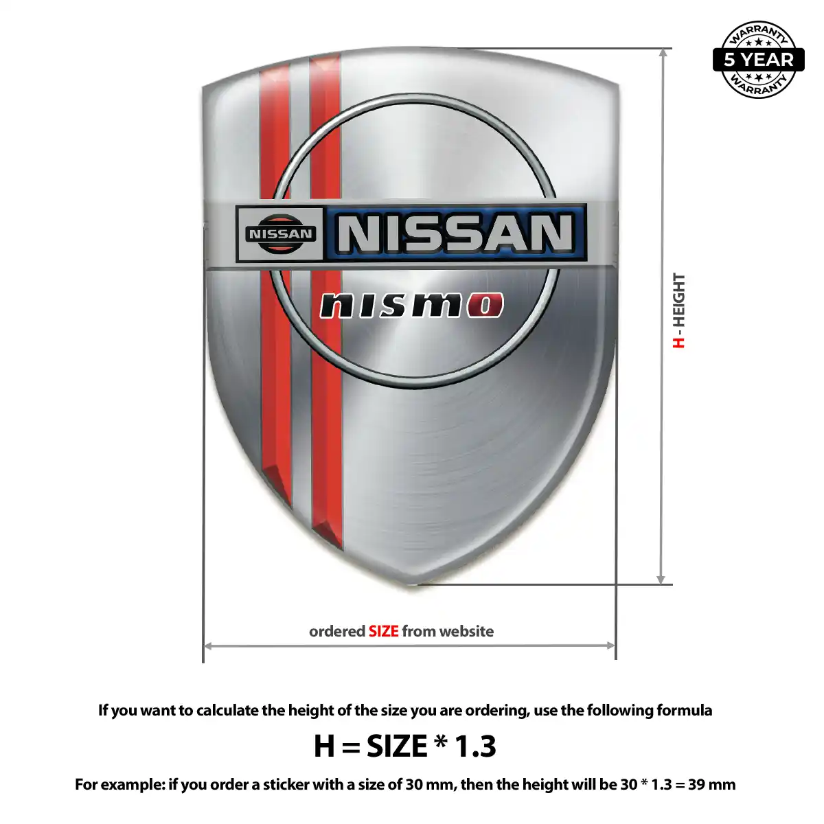 Nissan Epoxy Domed Sticker Noble Edition