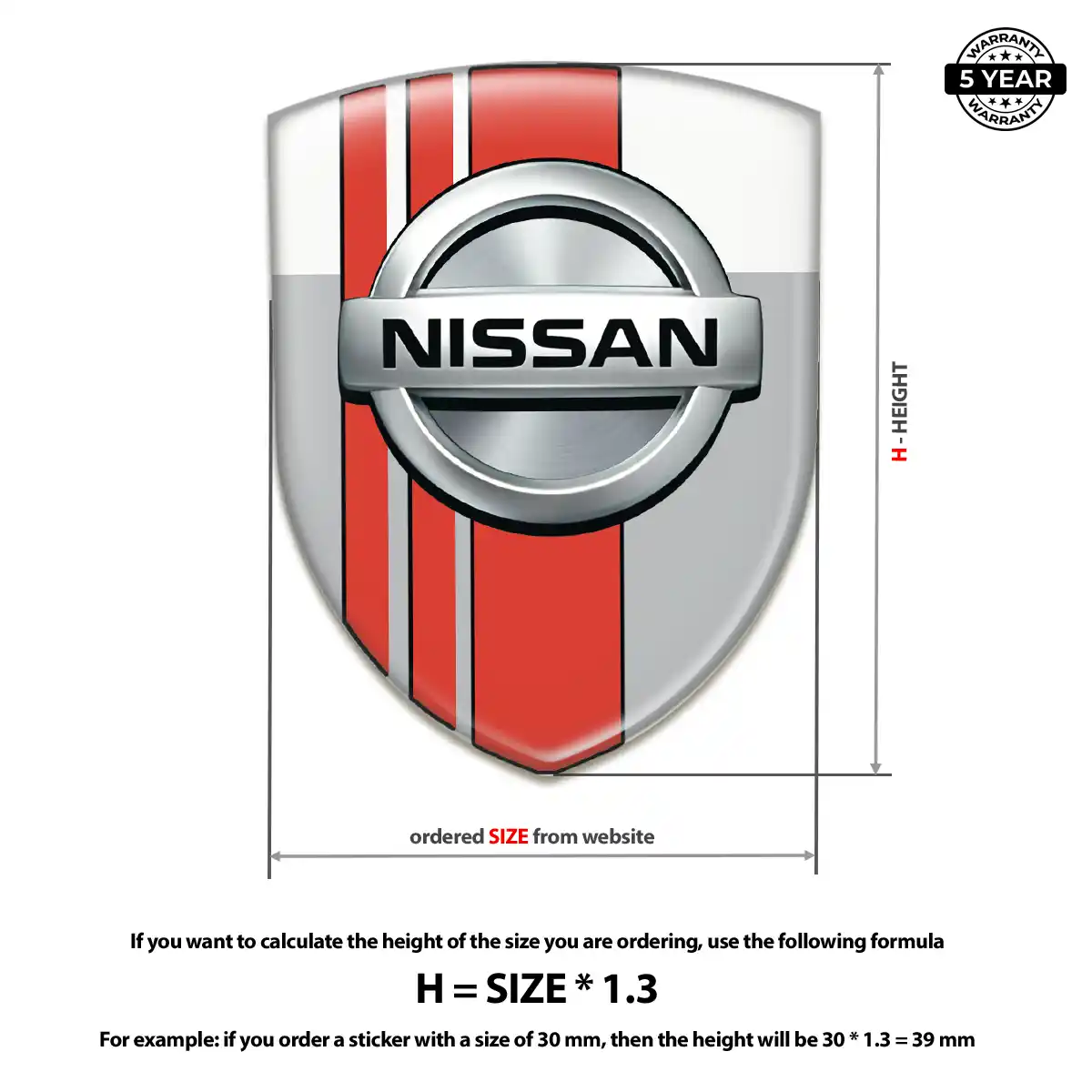 Nissan Epoxy Domed Sticker Performance Style