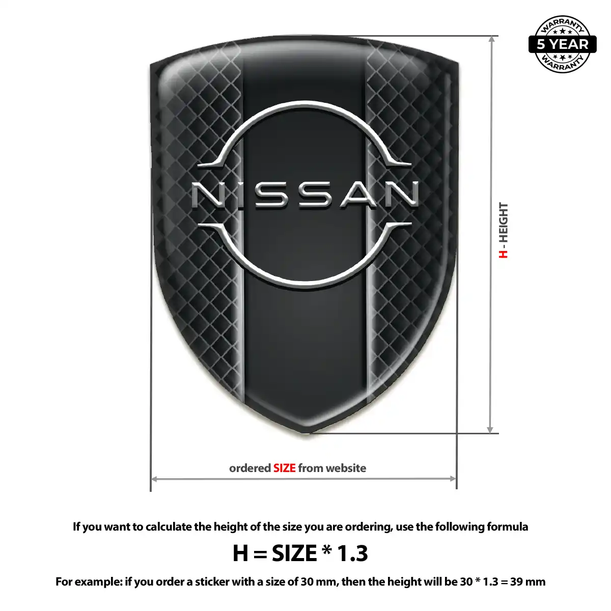 Nissan Epoxy Domed Sticker Premium Dome