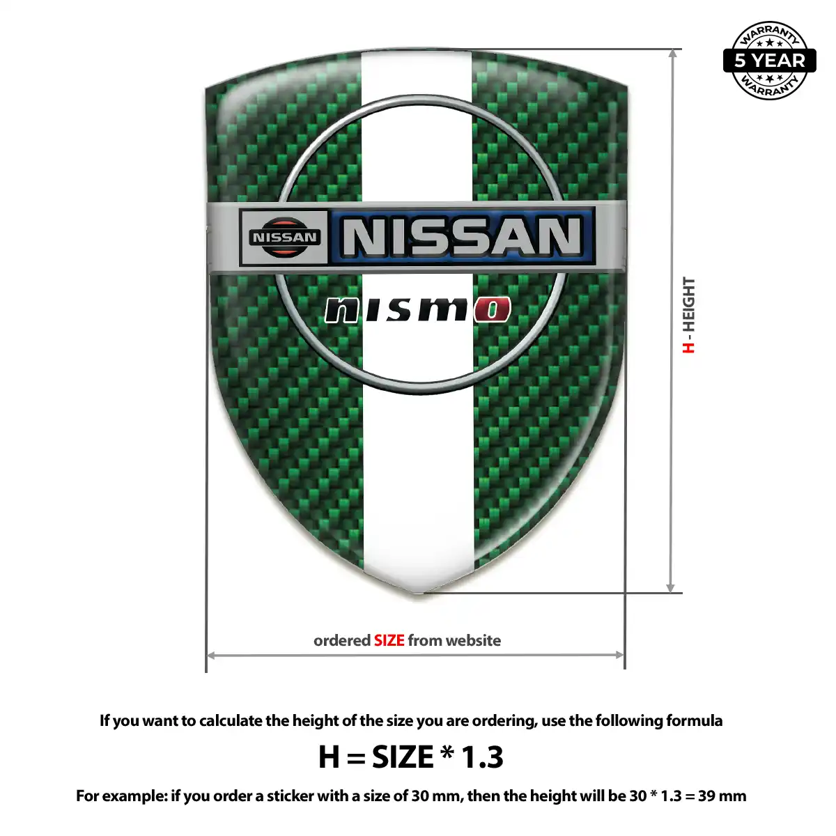 Nissan Epoxy Domed Sticker Prestige Line