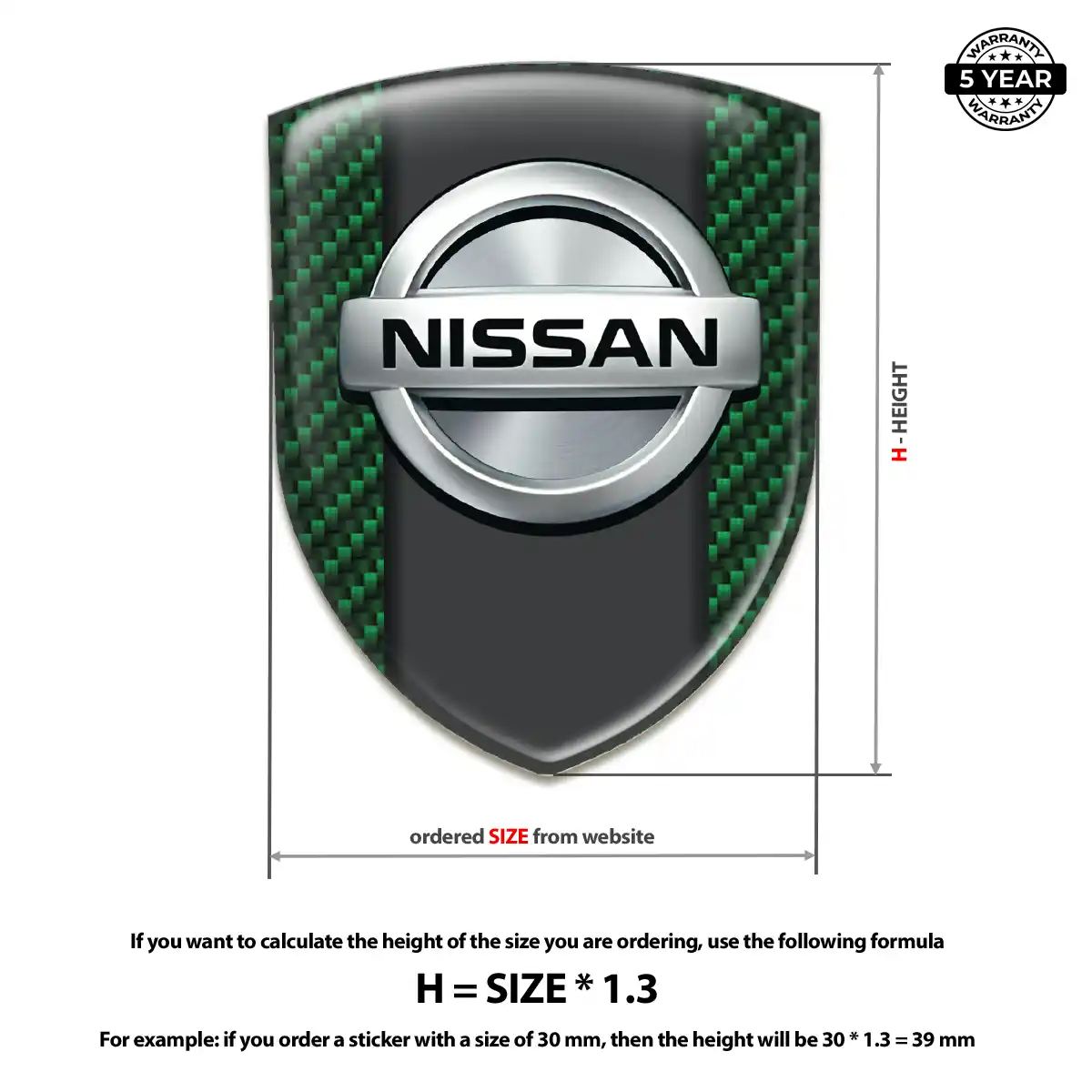 Nissan Epoxy Domed Sticker Signature Grade