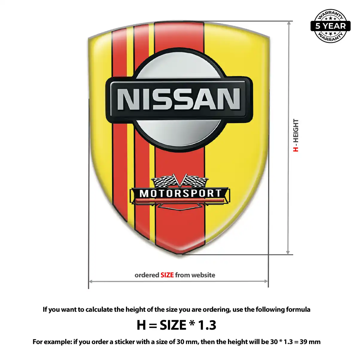Nissan Epoxy Domed Sticker Street Tuning