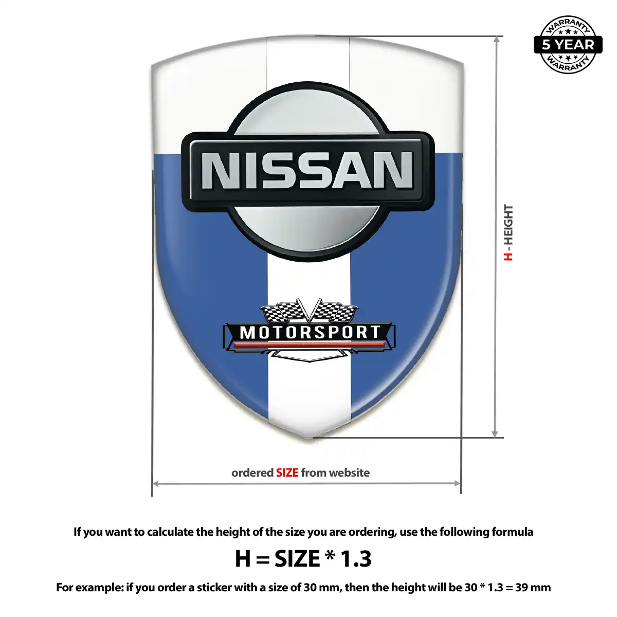Nissan Epoxy Domed Sticker Superior Craft