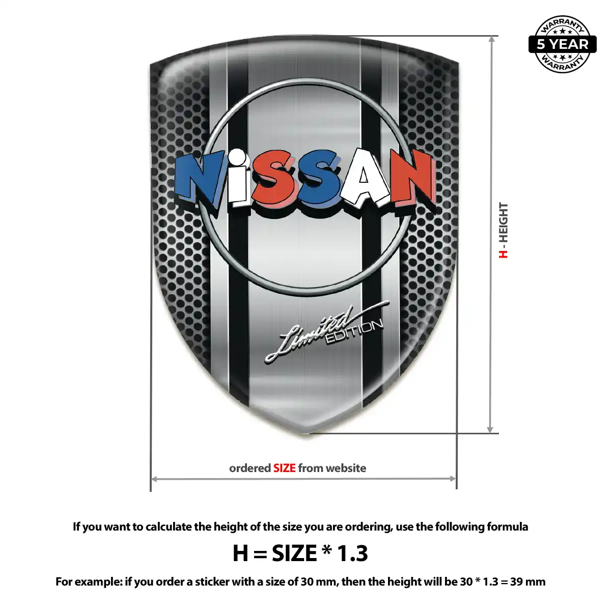 Nissan Gel Badge Sticker Cabin Style