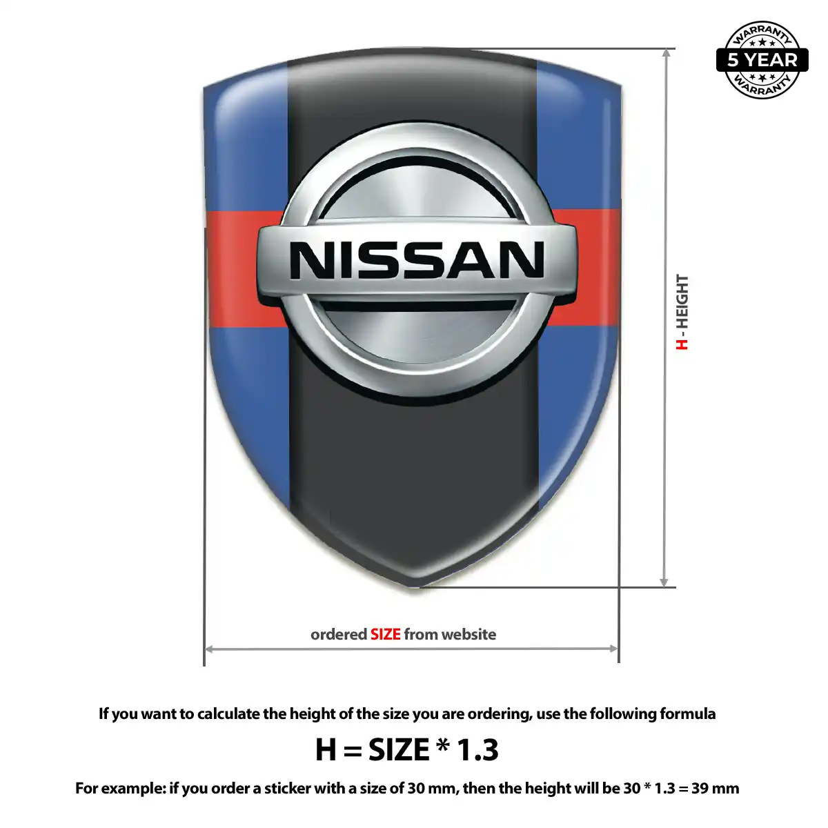 Nissan Gel Badge Sticker Deluxe Edition