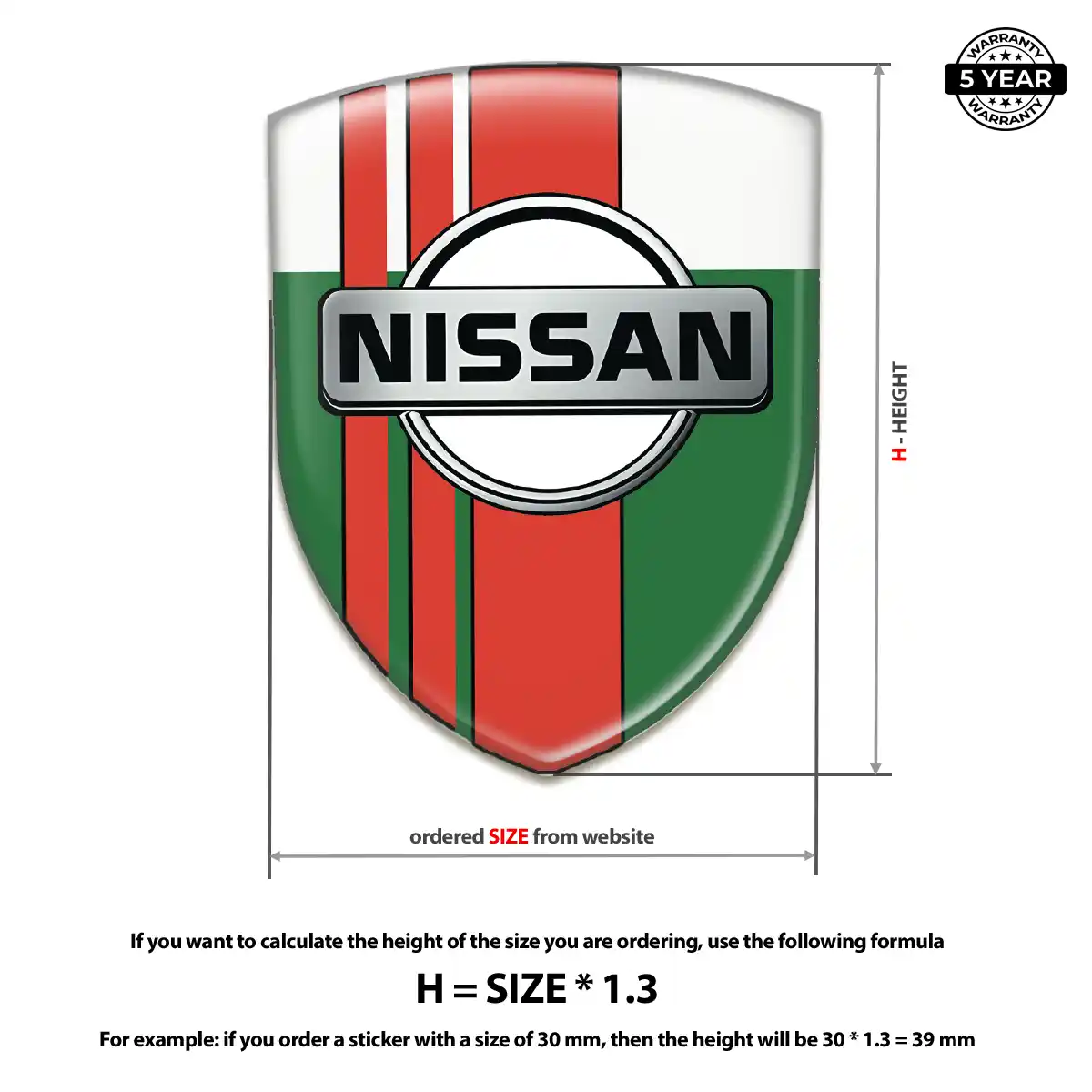 Nissan Gel Badge Sticker Elite Finish