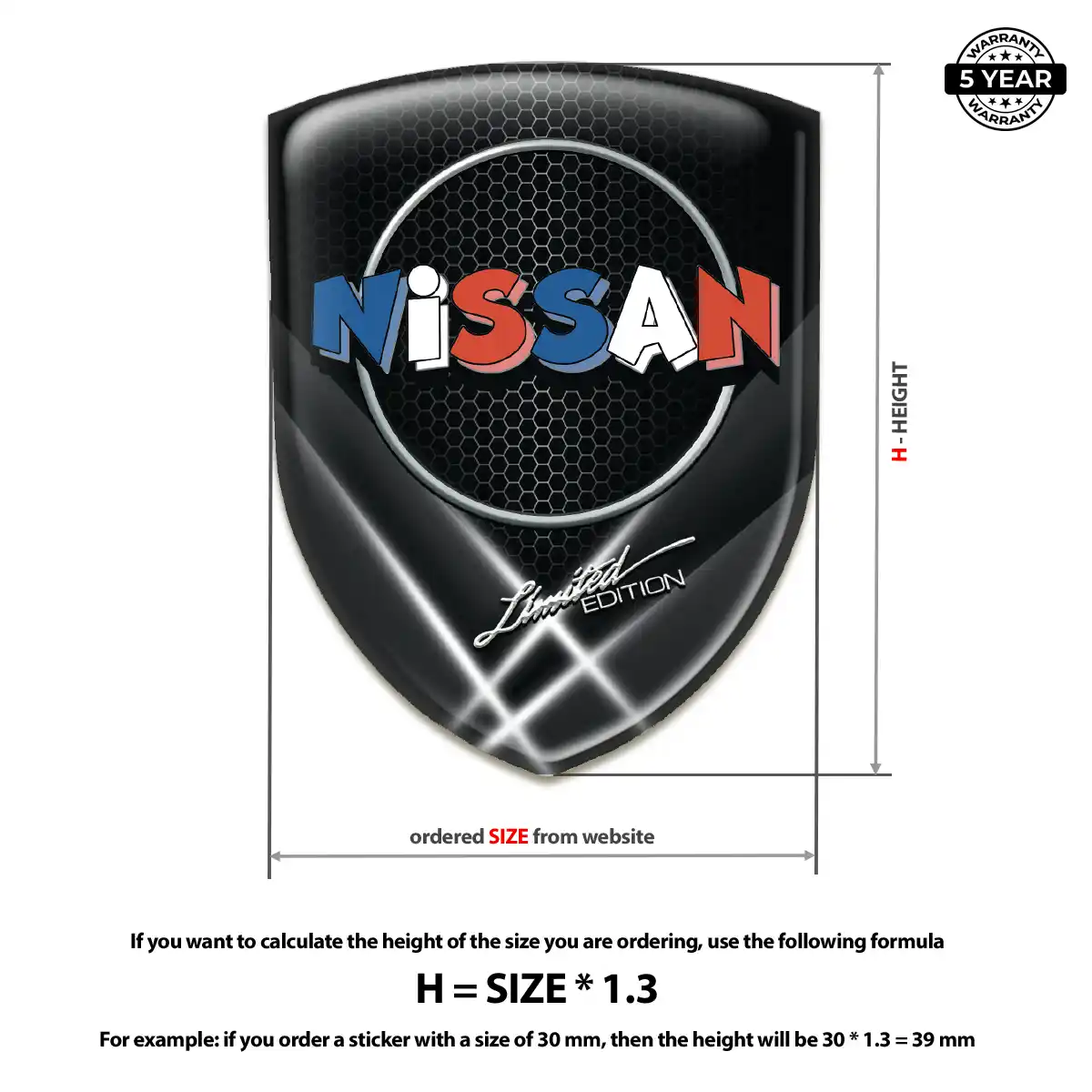 Nissan Gel Badge Sticker Exclusive Series