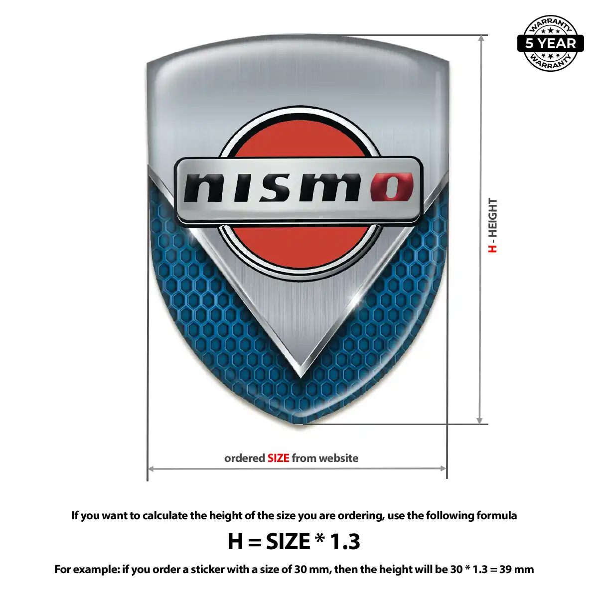 Nissan Gel Badge Sticker Exterior Luxe