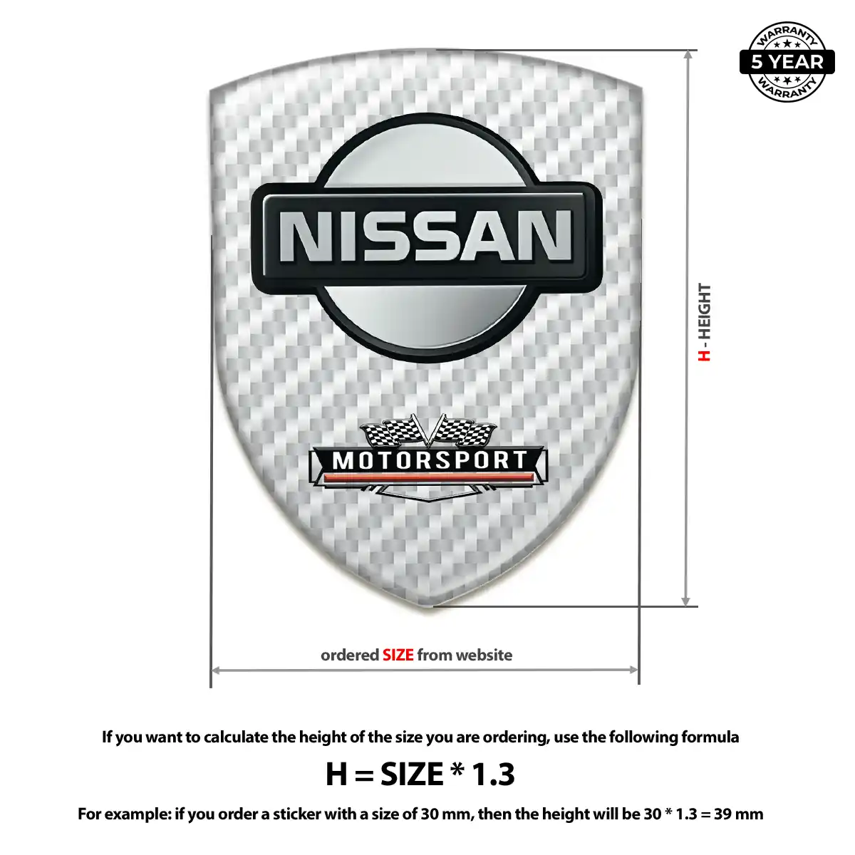 Nissan Gel Badge Sticker Interior Luxe