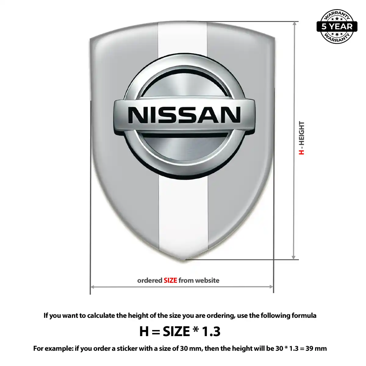 Nissan Gel Badge Sticker Opulent Line