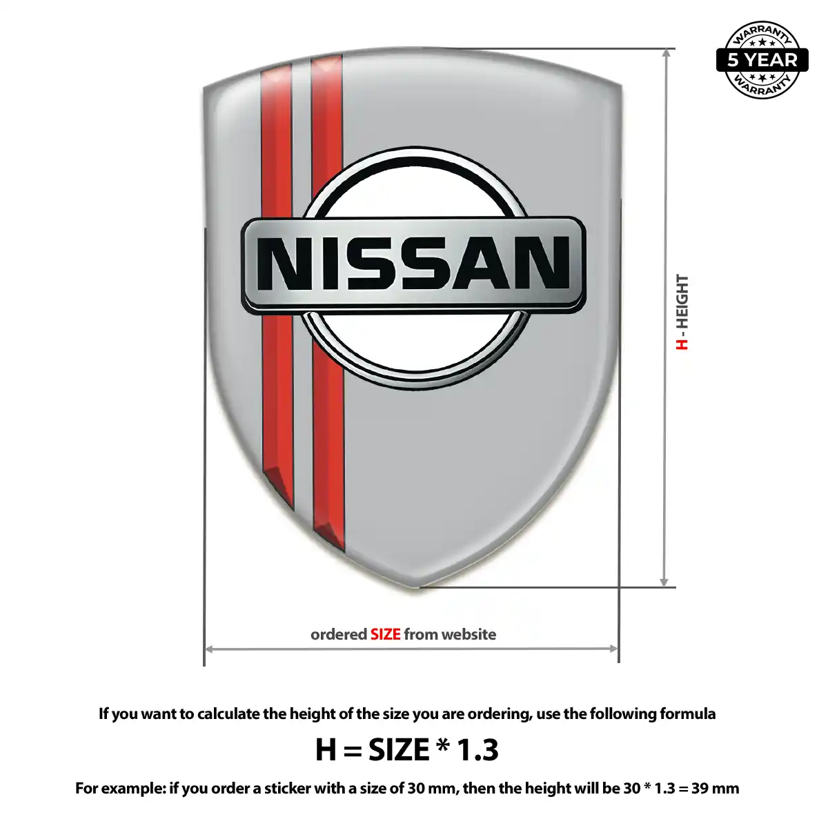 Nissan Gel Badge Sticker Premium Dome
