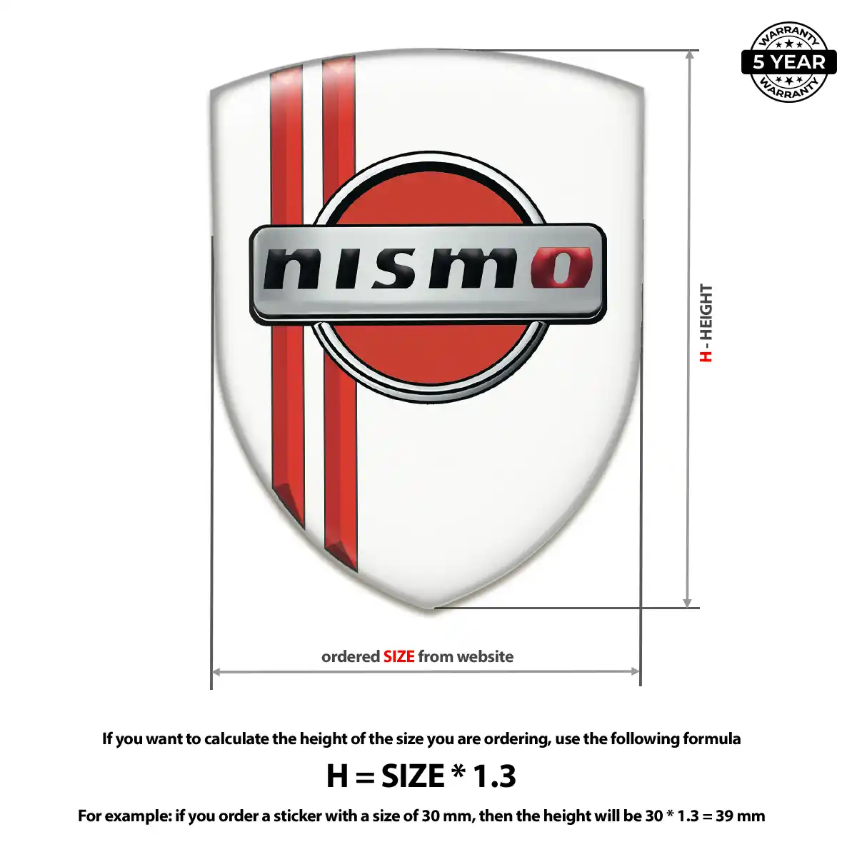 Nissan Gel Badge Sticker Prestige Line