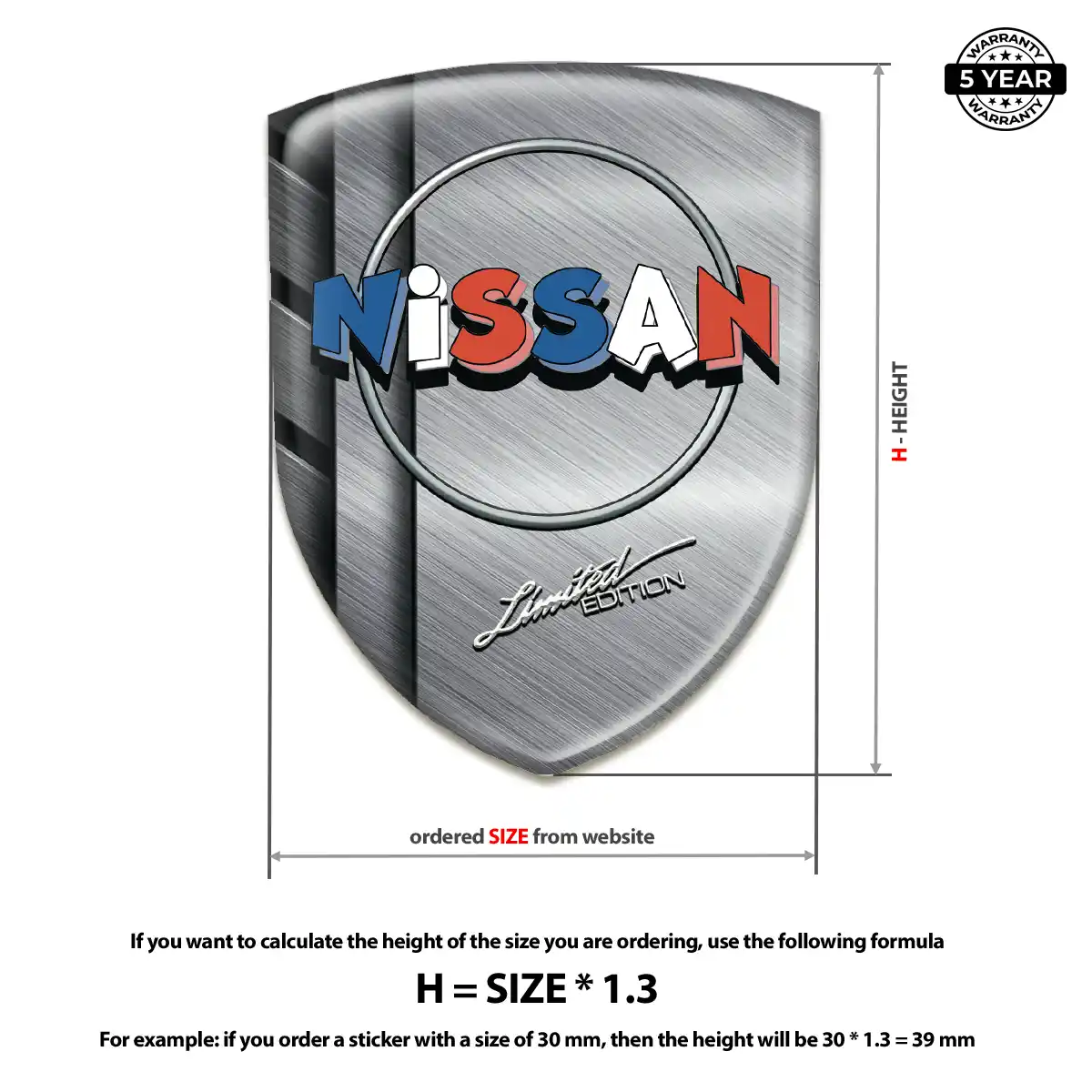 Nissan Gel Badge Sticker Prime Quality
