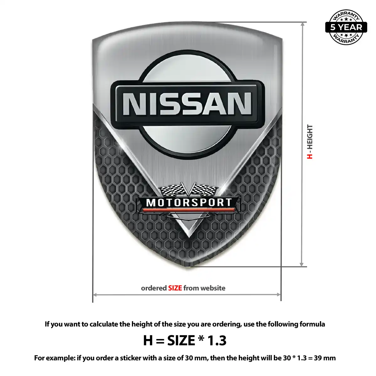 Nissan Gel Badge Sticker Refined Design